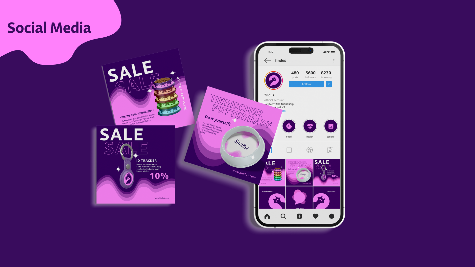 Findus Social Media Design